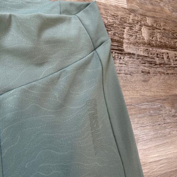 Gymshark Sage Green Topographic Seamless Leggings Size M - Picture 2 of 6
